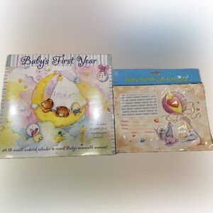 Baby's First Year Memory Calendar and Baby “Birth Certificate”